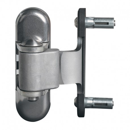 Charnière inox 180° réglage tridimensionnel (par 2 pièces)
