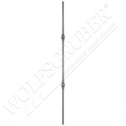 Barreau de 12mm, Longueur 1000mm - 2 noeuds