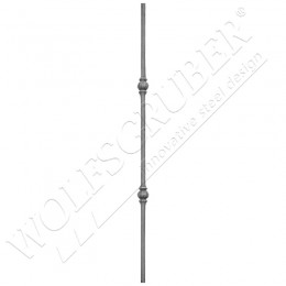 Barreau de diamètre 14mm, longueur 1000mm - 2 noeuds