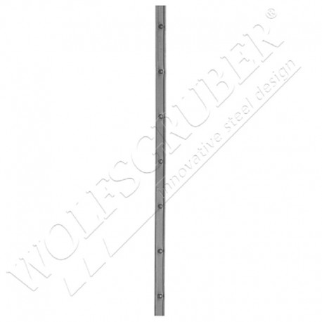 Barre poinçonnée en fer forgé - Dimension 25x8