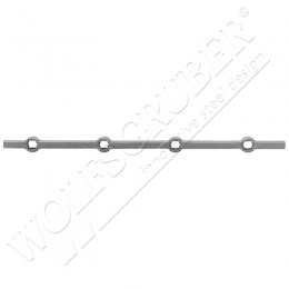 Traverse à trous en fer forgé - Carré de 14