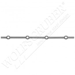 Traverse à trous en fer forgé - Diamètre 12