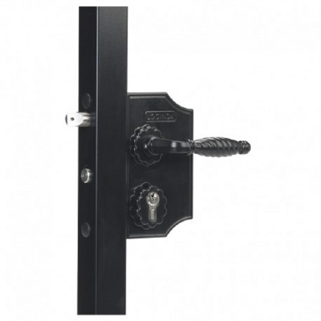 Serrure type fer forgé coffre 90 profil 40/50 - Portail battant