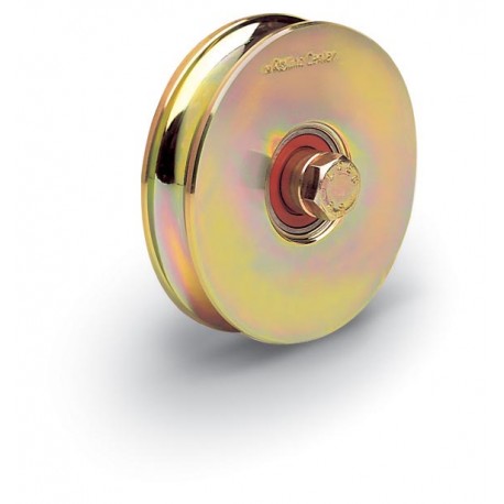 Roue 1 roulement boulon traversant diamètre 80 - Gorge O de 16mm