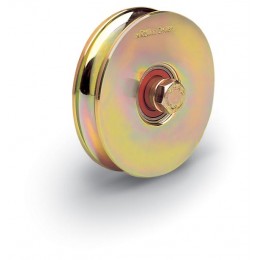 Roue 1 roulement avec boulon traversant diamètre 100 - Gorge O de 16