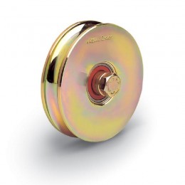 Roue 2 roulements avec boulon traversant diamètre 80 - Gorge O de 21 mm