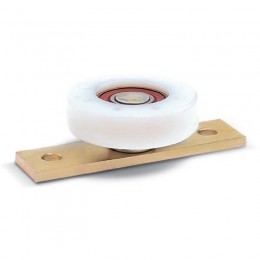 ROUE EN NYLON AVEC ROULEMENT SUR PLAQUE