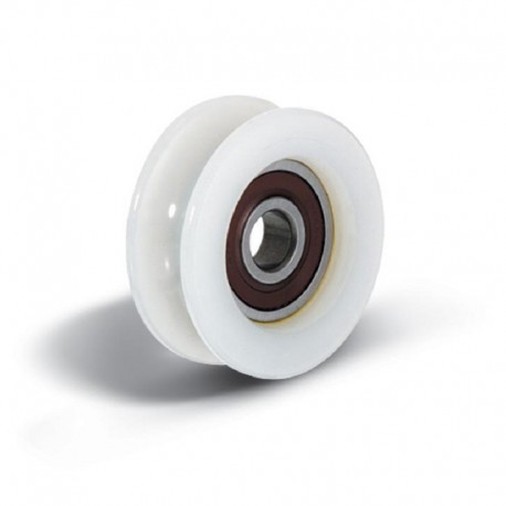 Roue nylon diamètre 50 avec roulement à bille
