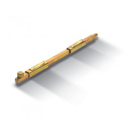 Verrou carré pointe arrondie à souder - Longueur 130mm