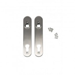 Plaque de propreté pour serrure et poignée à encastrer - Inox