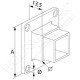 Embase murale pour tube carré de 40 - à encoller