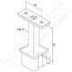 Support de main courante fixe pour tube carré