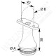 Support de main courante fixe rond - Diamètre 42,4