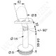 Support de main courante orientable rond - Diamètre 33,7