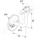 Support de main courante fixe de diamètre 33,7