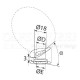 Cale d'angle pour arrêt tête conique pour tube plat - Angle 0°